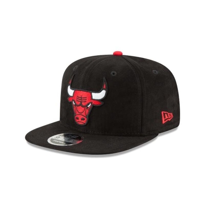 Black Chicago Bulls Hat - New Era NBA Suede Shift 9FIFTY Snapback Caps USA7862931